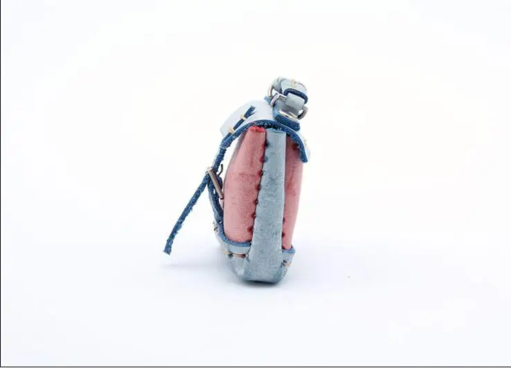 DIY leather craft Mini bag Small school bag Pendant sewing pattern pvc template