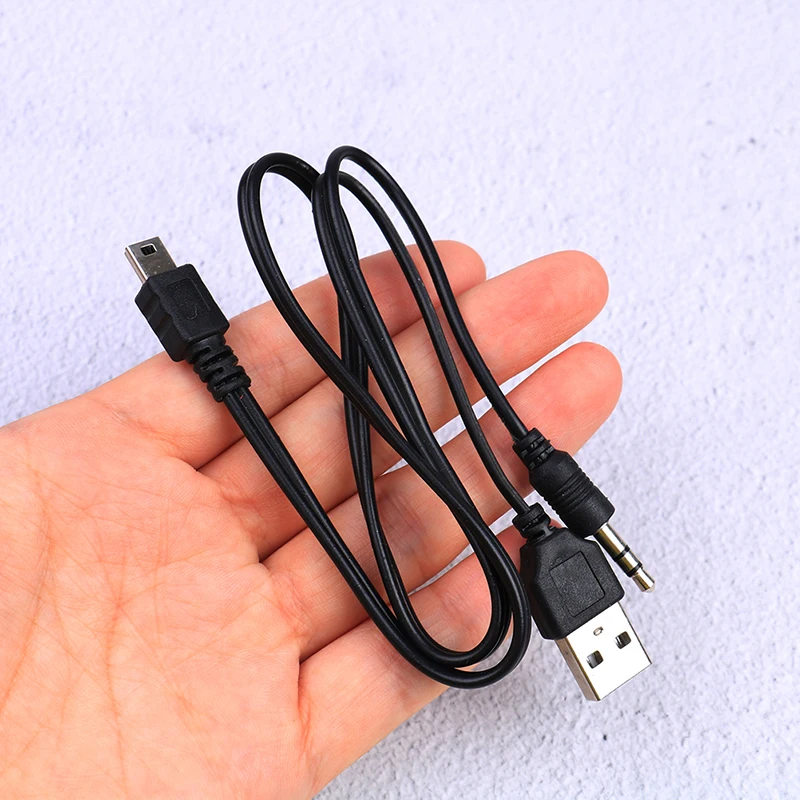 2 шт спикер Mp3 MP4 плеер 40 см USB Mini Male to Male USB 2,0 стандарт+ 3,5 мм AUX аудио разъем Соединительный Кабель-адаптер