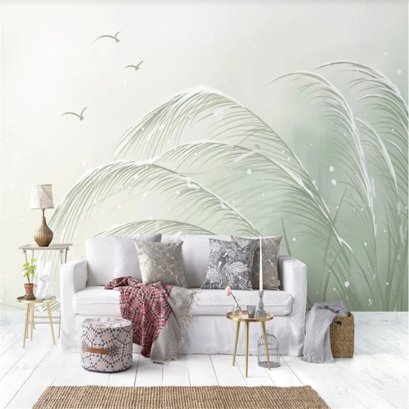Custom 3d wallpaper Xiaoqing new hand-painted minimalist living room bedroom wall - high-grade waterproof material Custom 3d wallpaper Xiaoqing new hand-painted minimalist living room bedroom wall - high-grade waterproof material