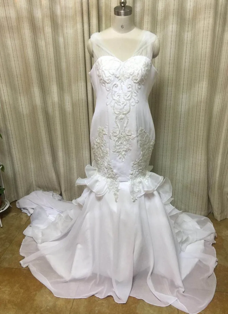 2019 Vestido De Noiva Off The Shoulder Mermaid Wedding Dresses Vintage Crystal Beaded Wedding Dresses Chiffon Bride Gown 2019 Vestido De Noiva Off The Shoulder Mermaid Wedding Dresses Vintage Crystal Beaded Wedding Dresses Chiffon Bride Gown