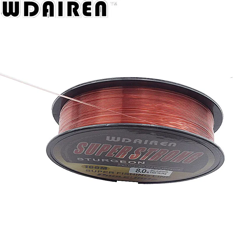 Brand Super Strong Japanese 100m 100% Nylon Transparent Not Fluorocarbon Fishing Line Fishing Tackle Not linha multifilamento