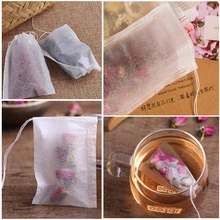 100 шт/партия чайные пакеты пустые ароматизированные чайные пакеты с веревкой, нетканые ткани