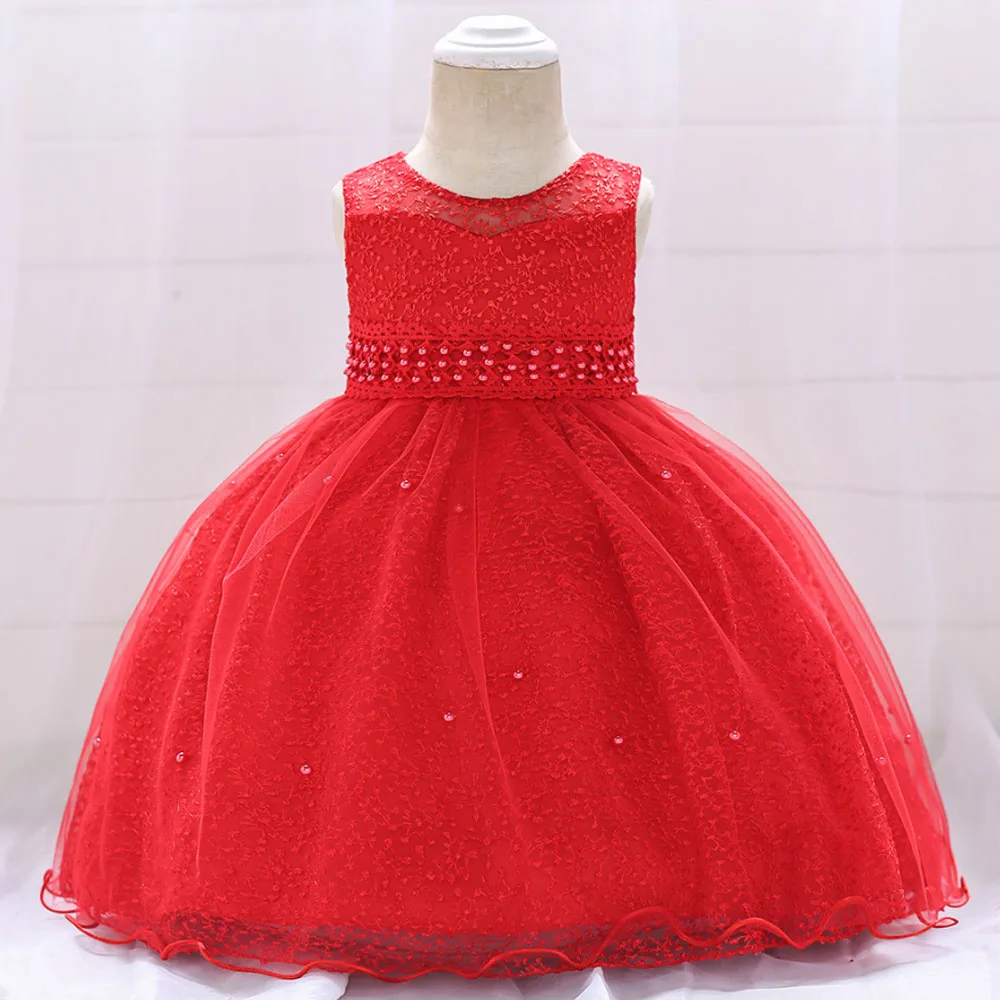 Baby Girls Dress 2019 Summer Baby Sleeveless Baptism Princess Dress 1 Year Birthday Dress For Infant Party Dress Newborn Costume