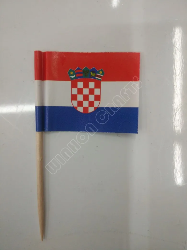 

Mini 50PCS Croatia Toothpick Flags Paper Food Picks Cake Toothpicks Paper flags Cupcake Decoration Fruit Cocktail Sticks