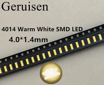 

2000pcs/lot 0.2W SMD 4014 LED Lamp Bead 23-26lm Warm white SMD LED Beads LED Chip DC3.0-3.4V Free shipping