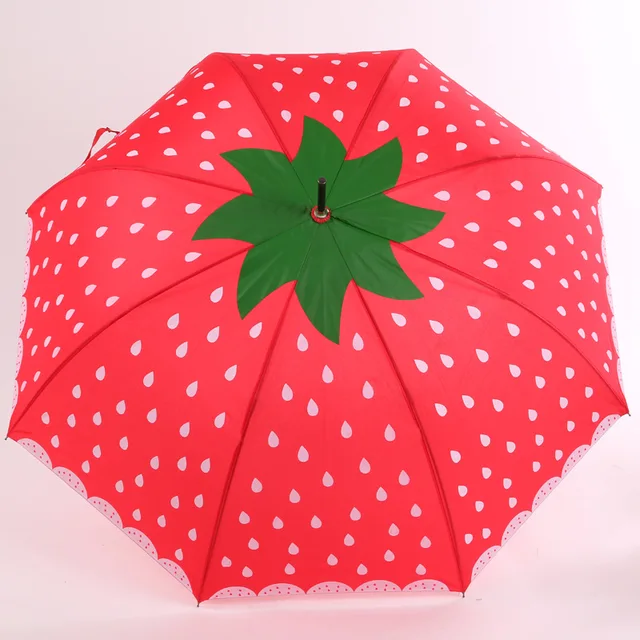 Yesello Cute Fruit Children Umbrella Creative Long handled Manually
