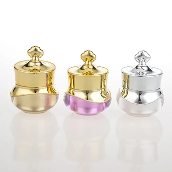 

30pcs/lot 5g Crown Shape Plastic Refillable Bottles Empty Pot Bottles Makeup Jar Travel Face Cream Lotion Cosmetic Container
