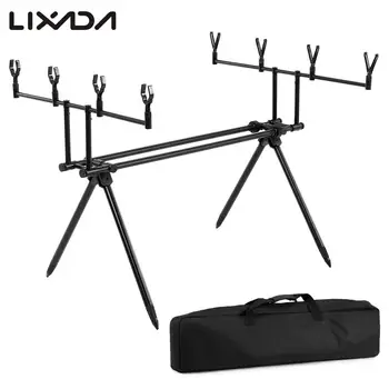 

Detachable Fishing Rod Stand Buzz Bar Pole Rest Head Folding Retractable Reservoir Fishing Rod Holder with Carry Bag