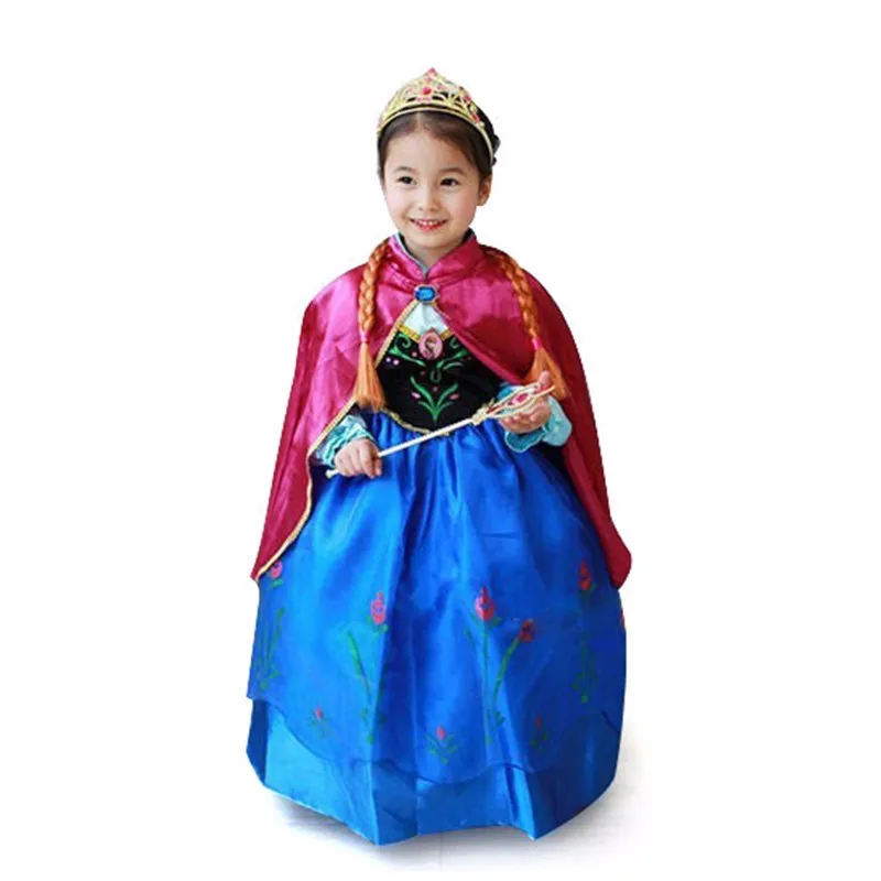 3-10 лет новые летние платья для девочек платья косплей костюмы Анна и Эльза для детей одежда принцесс для представления Infantil Vestido - Цвет: as picture