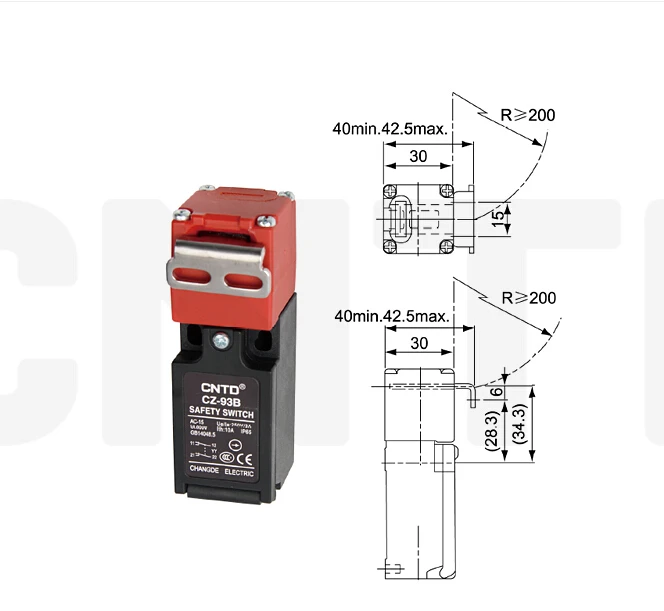 

CZ-93B 2B (2NC) Safety Key Interlock Switch