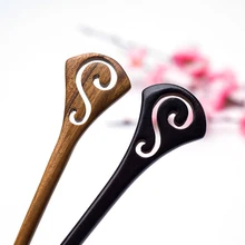 Классический бренд полые сандалового дерева ручной работы роскошные волосы палочка, Шпилька для волос Головные уборы Для женщин ювелирное изделие в подарок для этнические Для женщин