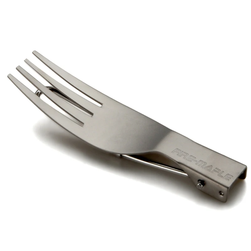 

Hot Sale Outdoor Cutlery Folding Titanium Fork Portable Camping Tablewares Hiking Picnic Ultralight 15g Fire Maple FMT-T12