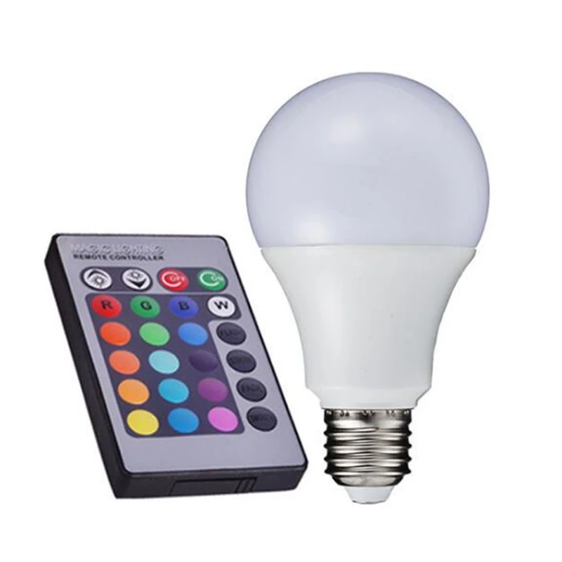 

E27 RGB LED Bulb 3W 5W 10W 110V 220V LED Lamp 16 Colors with IR Remote Controller Lampada Lights for Home Holiday Decoration