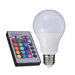 E27 RGB светодиодный лампы 3 W 5 W 10 W 110 V 220 V светодиодный потолочный светильник 16 Цвета с ИК-пультом дистанционного управления лампада led