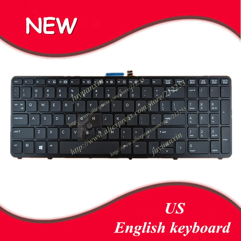 US layout English keyboard For HP ZBook 15 BLACK FRAME BLACK (With