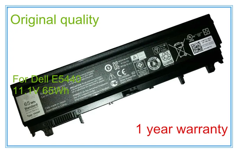 Оригинальный аккумулятор для ноутбука E5440 E5540 VJXMC VV0NF N5YH9 0K8HC 7W6K0 CXF66 FT6D9 65WH 6 ячеек |