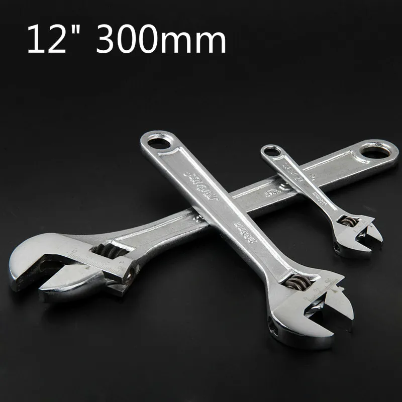12" 300mm Universal Adjustable Wrench High Quality Multi function Chrome plating Monkey Spanner