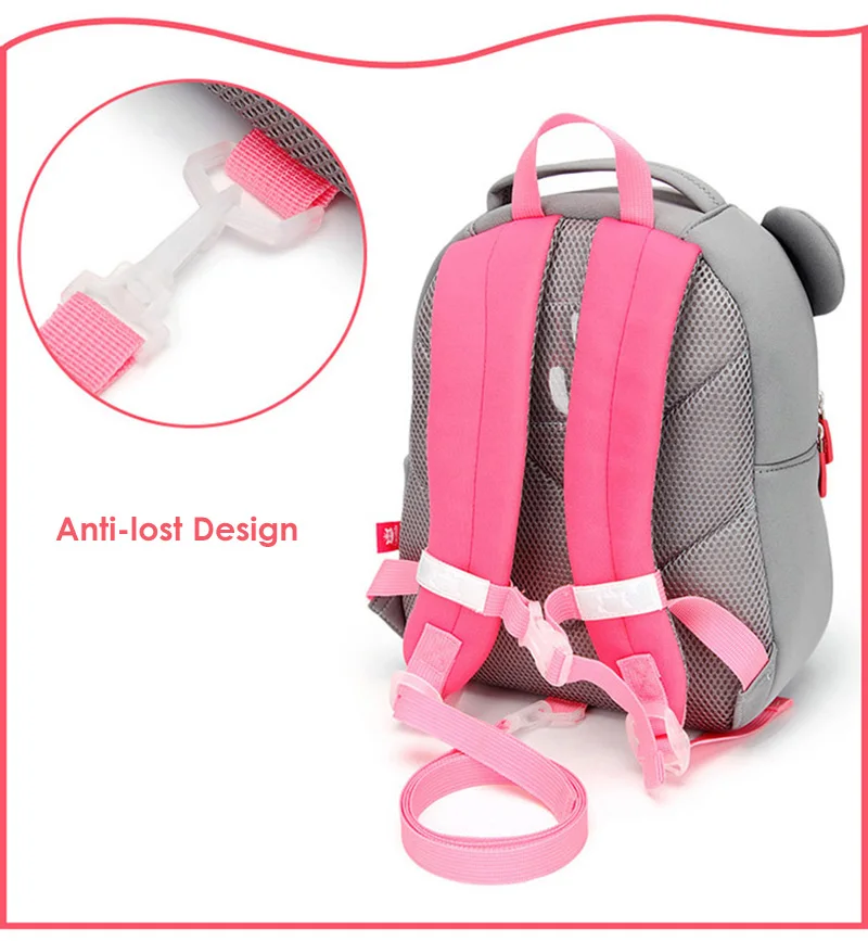 Moda crianças escola mochila para meninas 3d