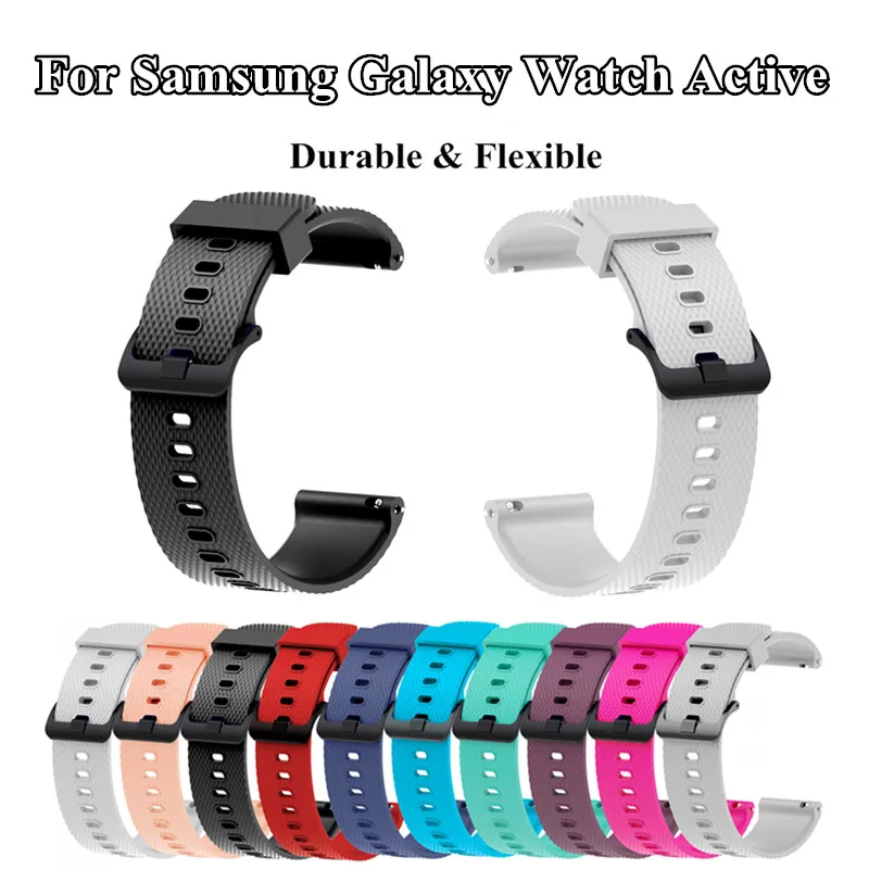 For Samsung Galaxy Watch Active 20MM Rubber Sport Band