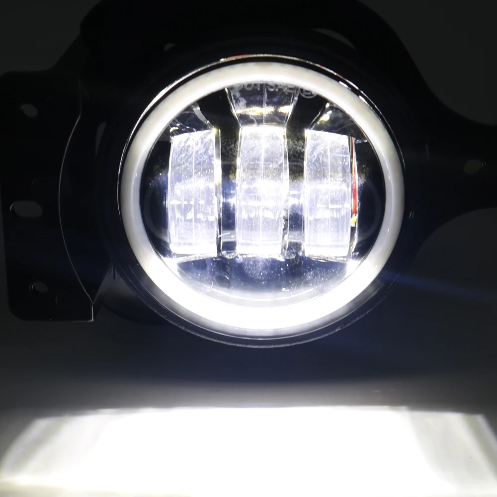 4 дюйма 30 Вт круглый светодиодный противотуманный фонарь фара Объектив проектора с Halo DRL лампа внедорожный для Jeep Wrangler JL