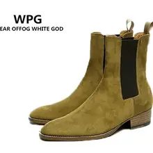 Новинка; кожаная обувь в винтажном стиле ретро; мужские ботинки «Челси»