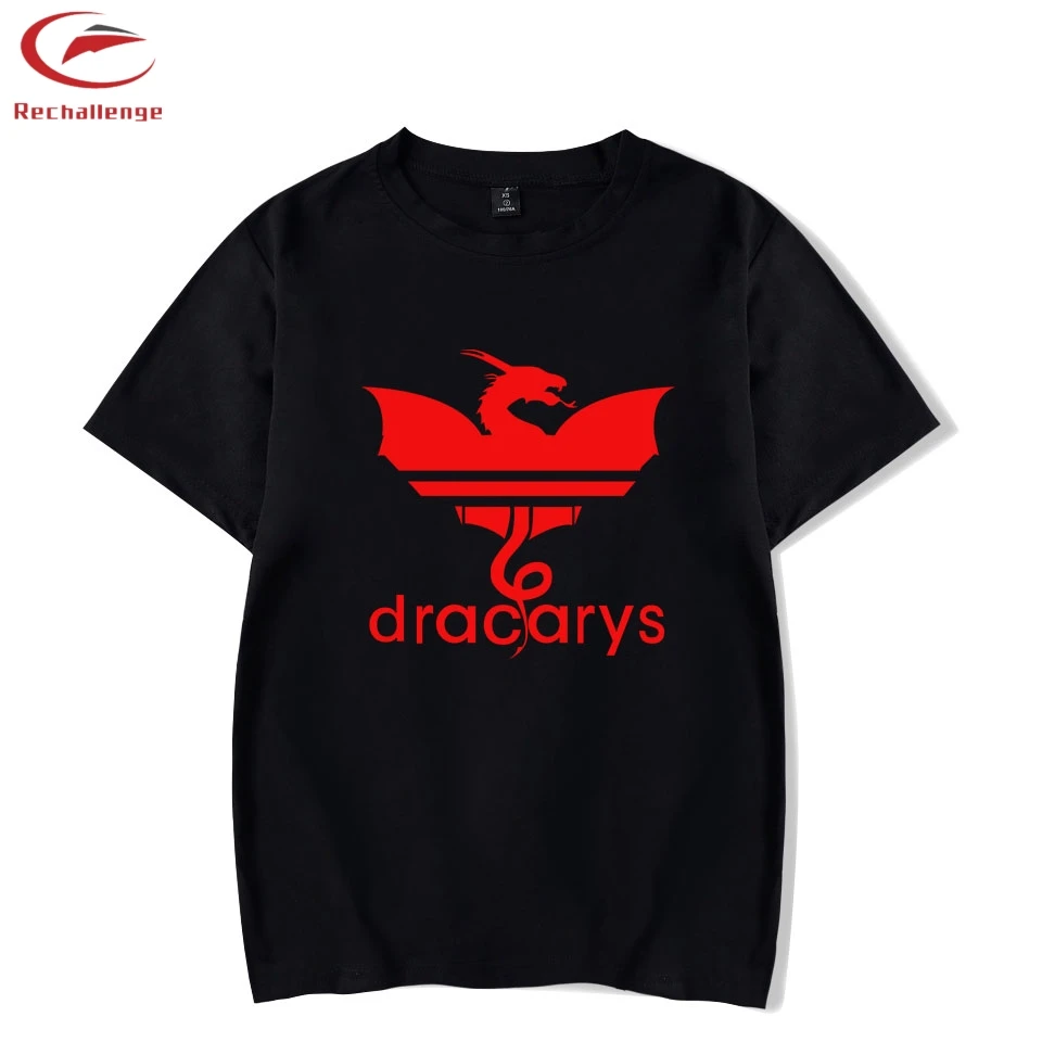 

Dracarys T shirts Mens Oversize Clothes Short Sleeve Street Wear for Boys Tee Shirts Game of Thrones 2019 Summer Fashion Shirts