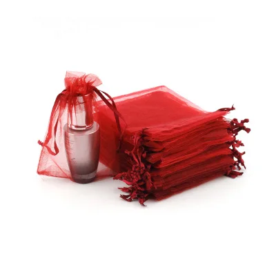 50 шт., сумка для ювелирных изделий, свадебный подарочный мешочек из органзы, упаковка для ювелирных изделий и сумки для ювелирных изделий, рождественский подарок, бижутерия - Цвет: 3