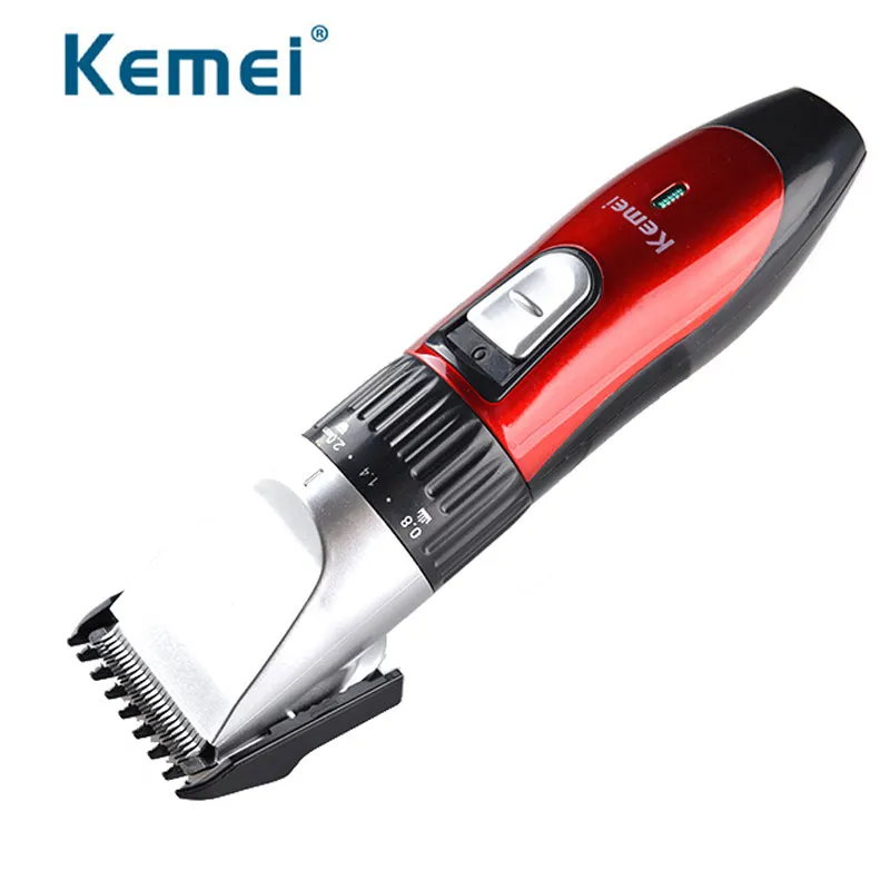 

Kemei Rechargeable Electric Hair Clipper Trimmer Professional Barber Hair Cutting Machine for Men Washable Blade 5 Modes 40D