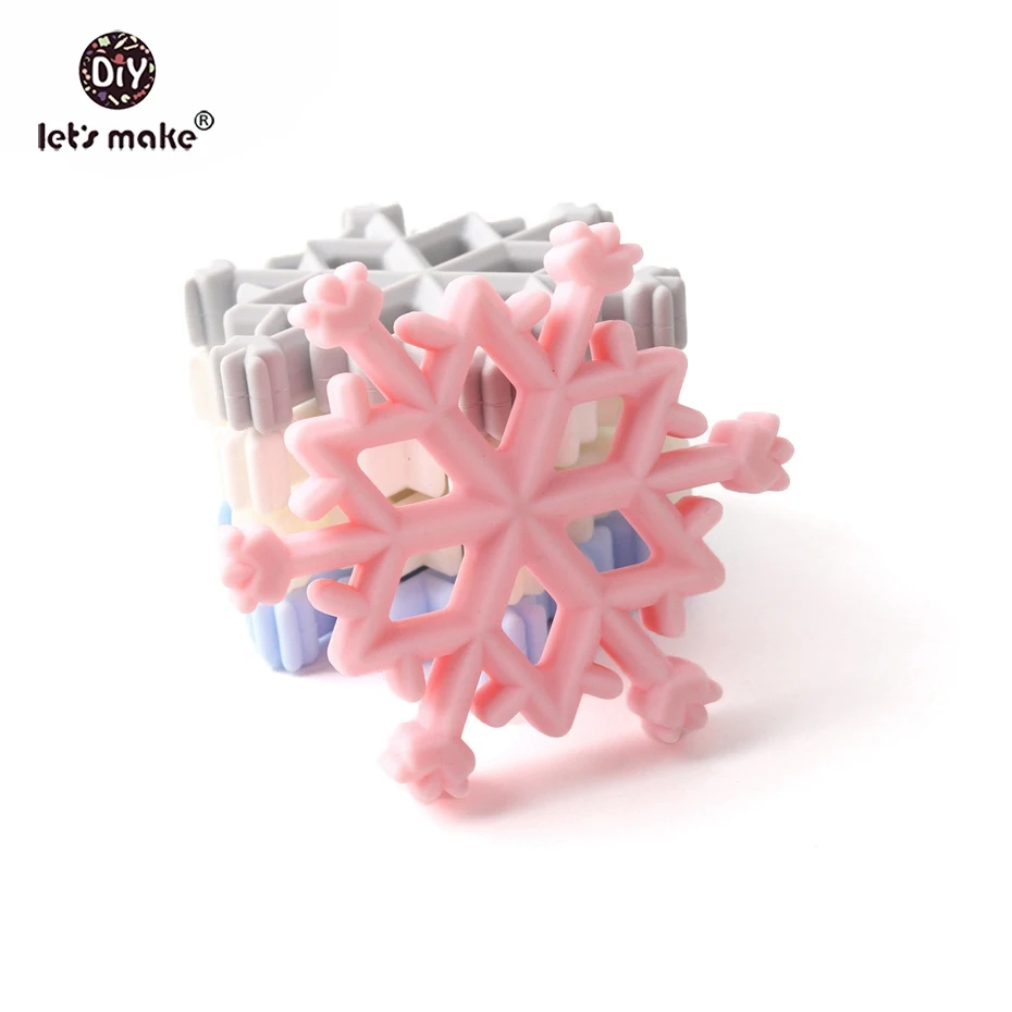 Let's make Silicone Teether Christmas Tree Gingerbread Man Nursing Accessories Snow Food Grade DIY Teething Necklace Teether
