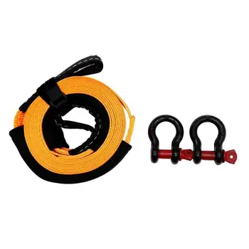

VODOOL 5m 8 Tons Heavy Duty Car Tow Strap Auto Emergency Safety Towing Rope Cable Wire With 2 Tow Hook For SUV Truck Trailer Car