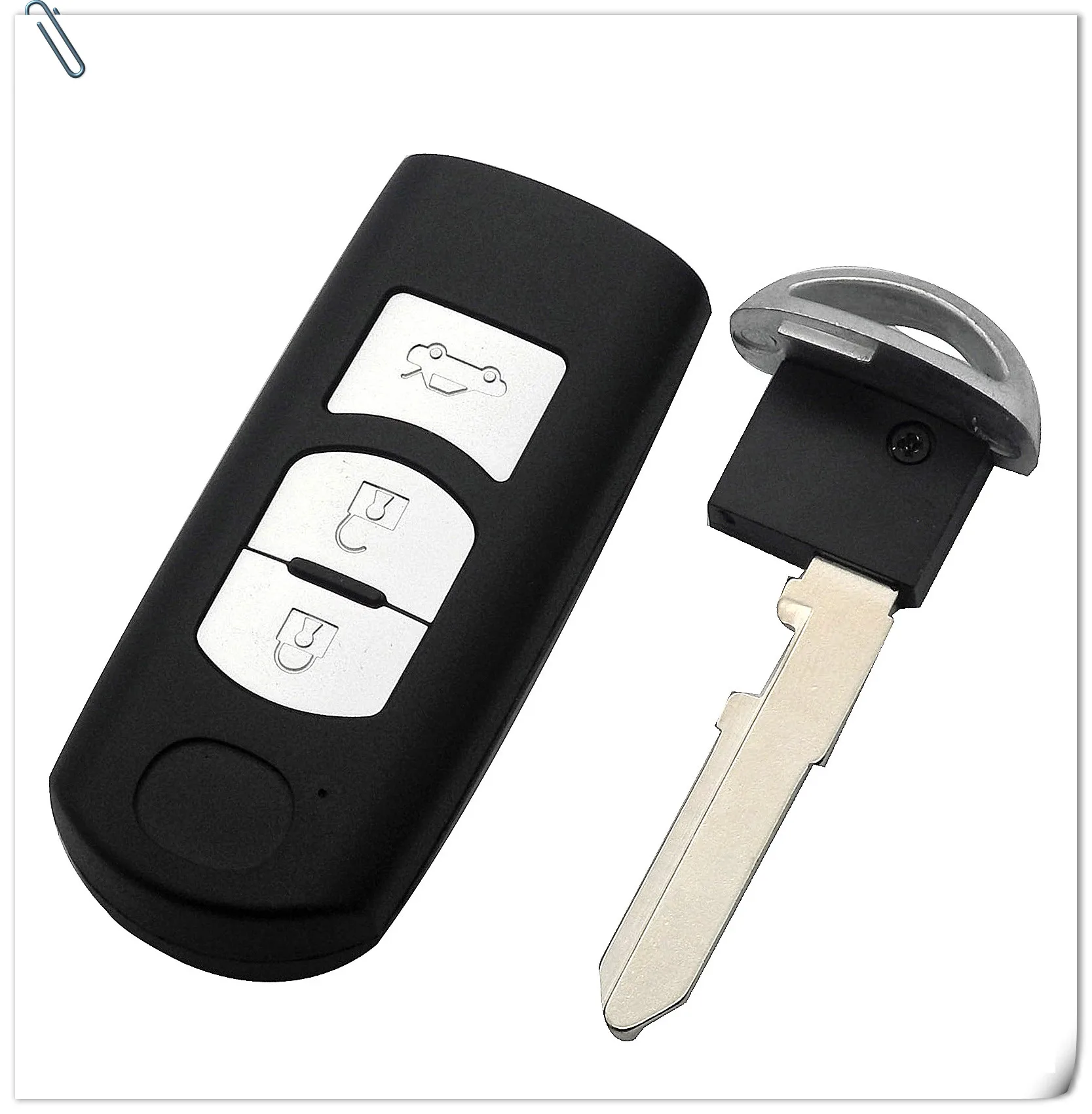 Jingyuqin 3 кнопки Smart Key Shell для MAZDA M2 M3 M5 M6 CX-3 CX-5 Demio Axela Premacy Atenza автомобильный пульт дистанционного управления чехол без ключа Fob