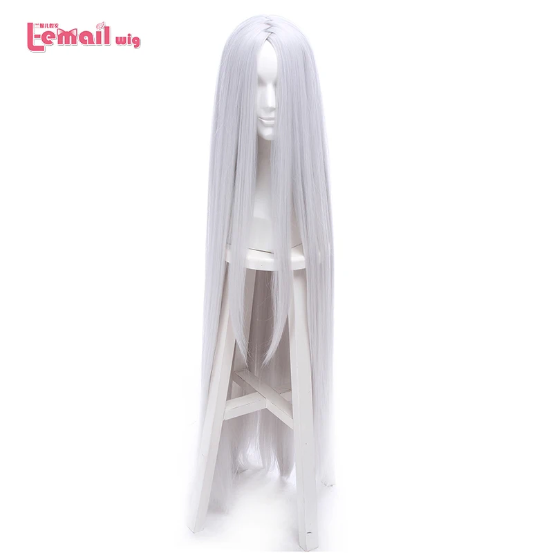 

L-email wig Kaguya Ootutuki Cosplay Wigs NARUTO Cosplay 120cm Long Silver Straight Hair Wig Heat Resistant Synthetic Hair Peruca