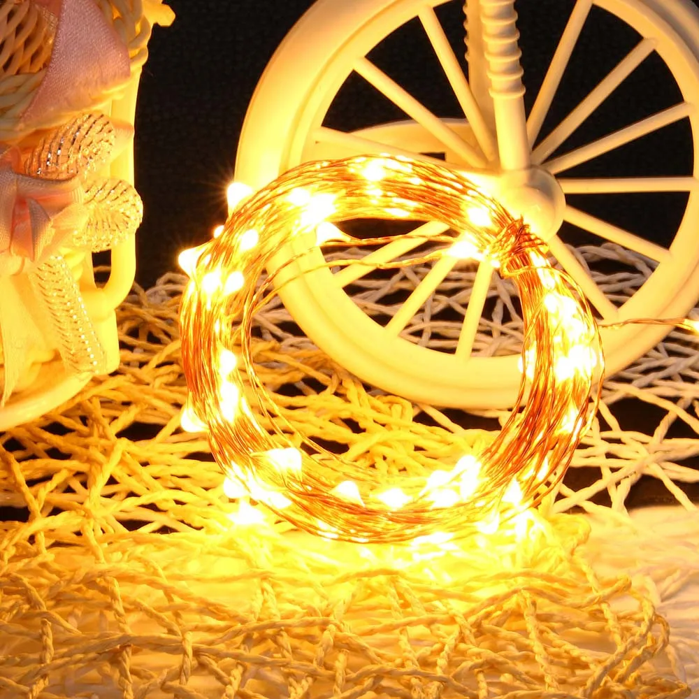 

led solar string lights 14m Copper Wire Solar Powered Lighting Lamps Outdoor Party Garden Decor solar string lights for garden