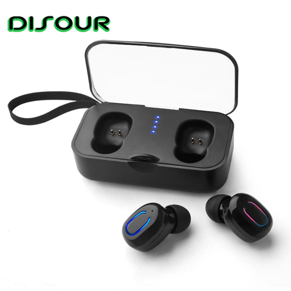 DISOUR T18S 5 0 TWS Bluetooth наушники невидимые мини беспроводные стерео спортивные