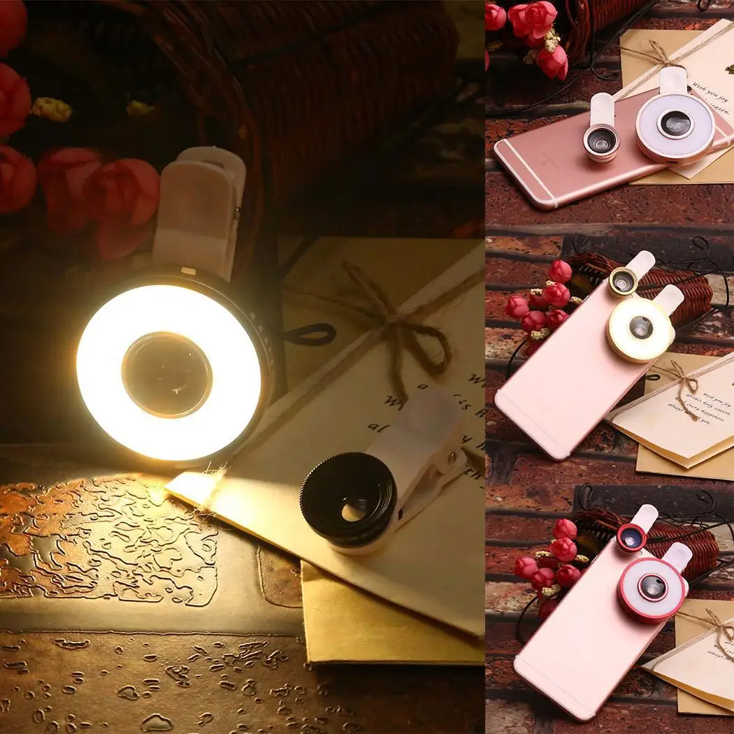

Smartphones On 6 Angle Kit 1 Fisheye In Macro Light Clip Wide For LED Lens