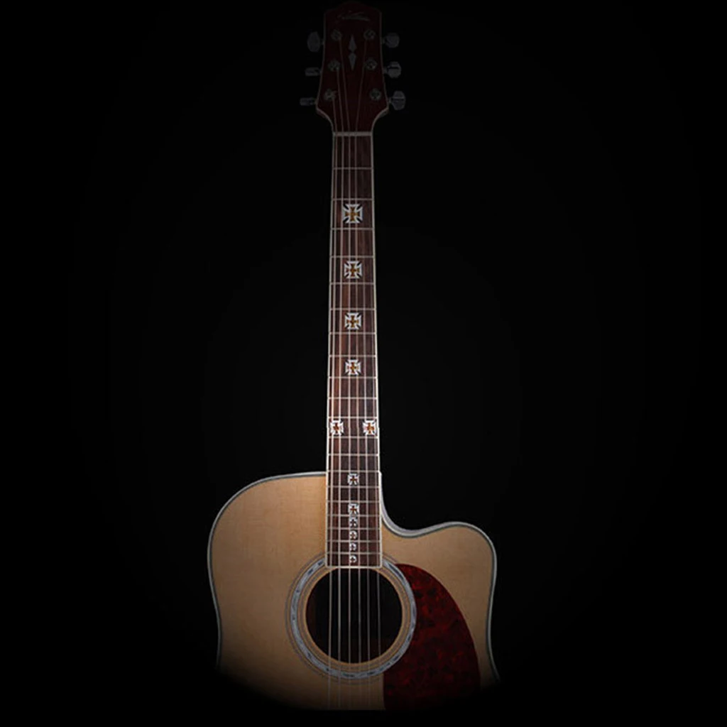 Электрическая акустическая гитара Fretboard инкрустация DIY наклейки декоративные