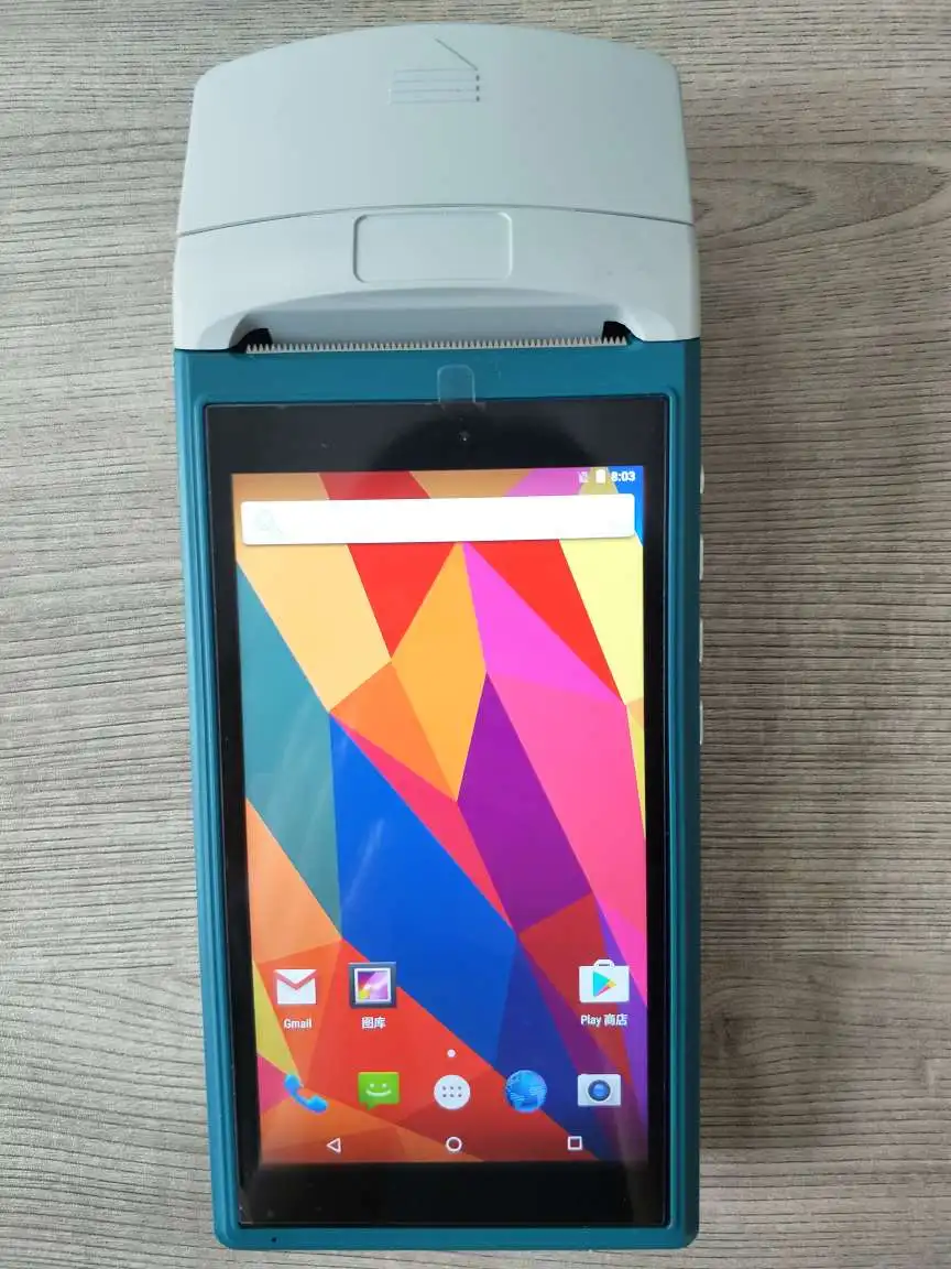 5,5 дюймовый сенсорный экран беспроводной ручной оплаты Android POS терминал с принтером