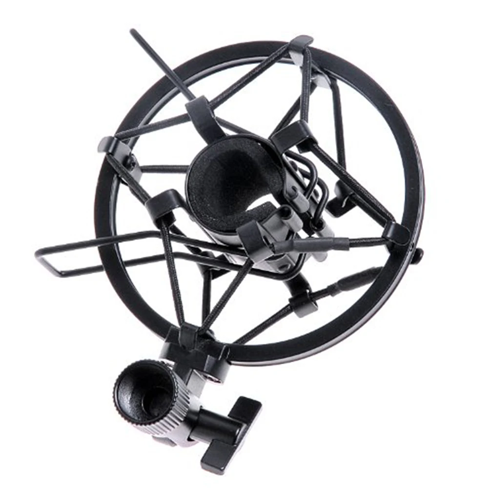 JETTING 1Pcs Black Microphone Mic Shock Mount Clip Holder Stand Radio Studio Sound Recording