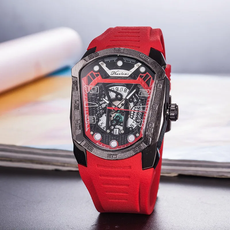 

Sport Men's Luxury Brand Famous Unique Designer Quartz Watch Male Large Watch Silica Men Relogio Masculino