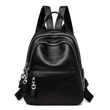 

Fashion Women Leather Backpack Lady Travel Rucksack College Preppy School Bags for Teenage Girls Daily Back Pack Bagpack Mochila