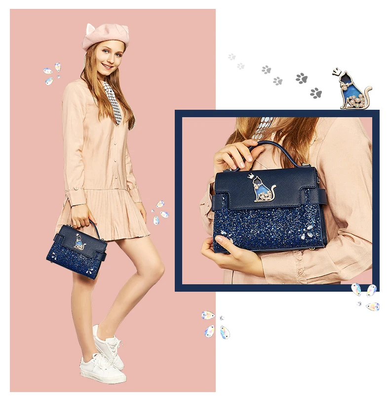 Just star women leather handbag 2