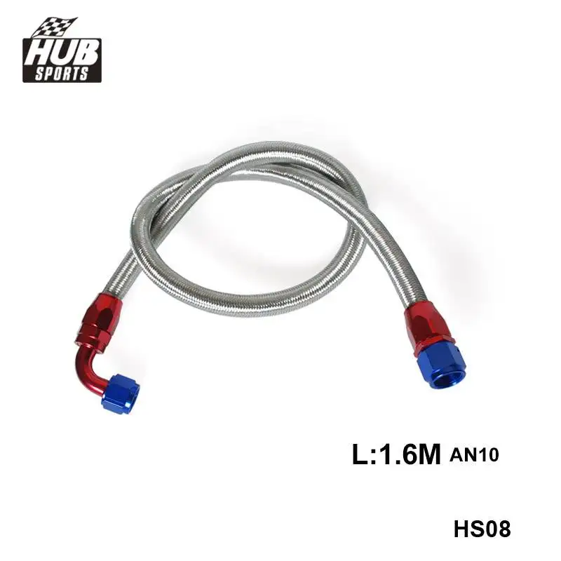 Hubsports - AN10-0A AN10-90A Oil Fitting and  Stainless Steel Braided Hose End Adapter Kit HU-HS08