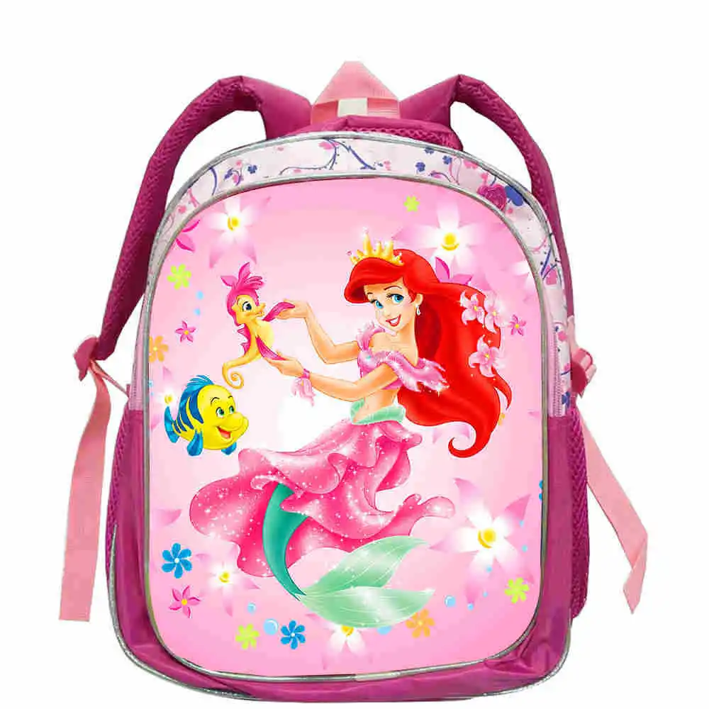 

Little Mermaid Ariel Princess Backpack Kids School Bag Schoolbag Kindergarten Pink Preschool Elementary Satchel for Girls