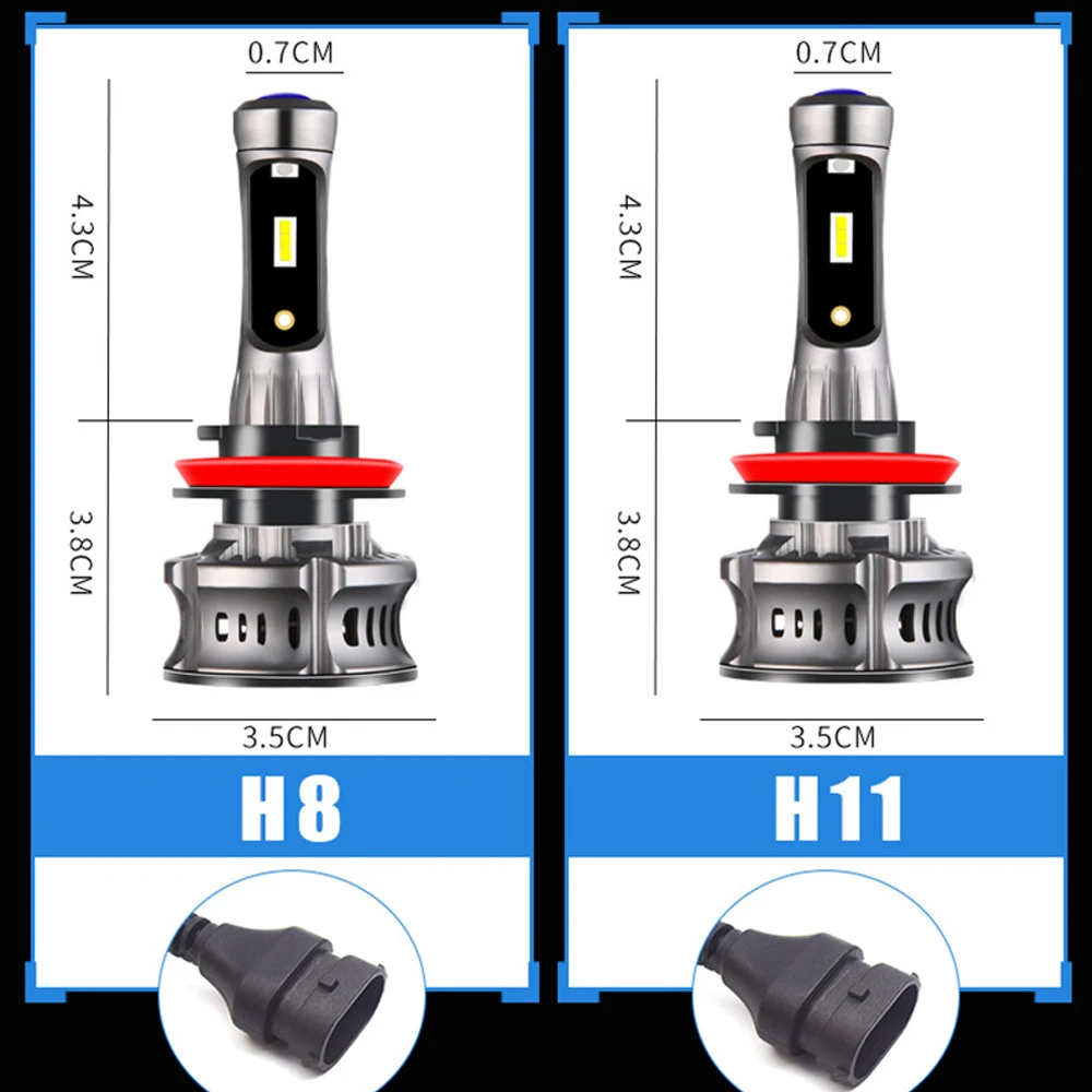 Castaleca 2X H4 светодиодный автомобилей головной светильник H7 H11 H8 HB4 H1 H3 HB3 Авто XT7 белый синий Демон Ангел глаз день туман светильник лампы