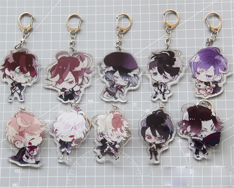 

Anime DIABOLIK LOVERS Ayato Kanato Laito Shu Reiji Ruki Subaru Keychain Keyring Halloween Cosplay Keychain Pendant Christmas Toy