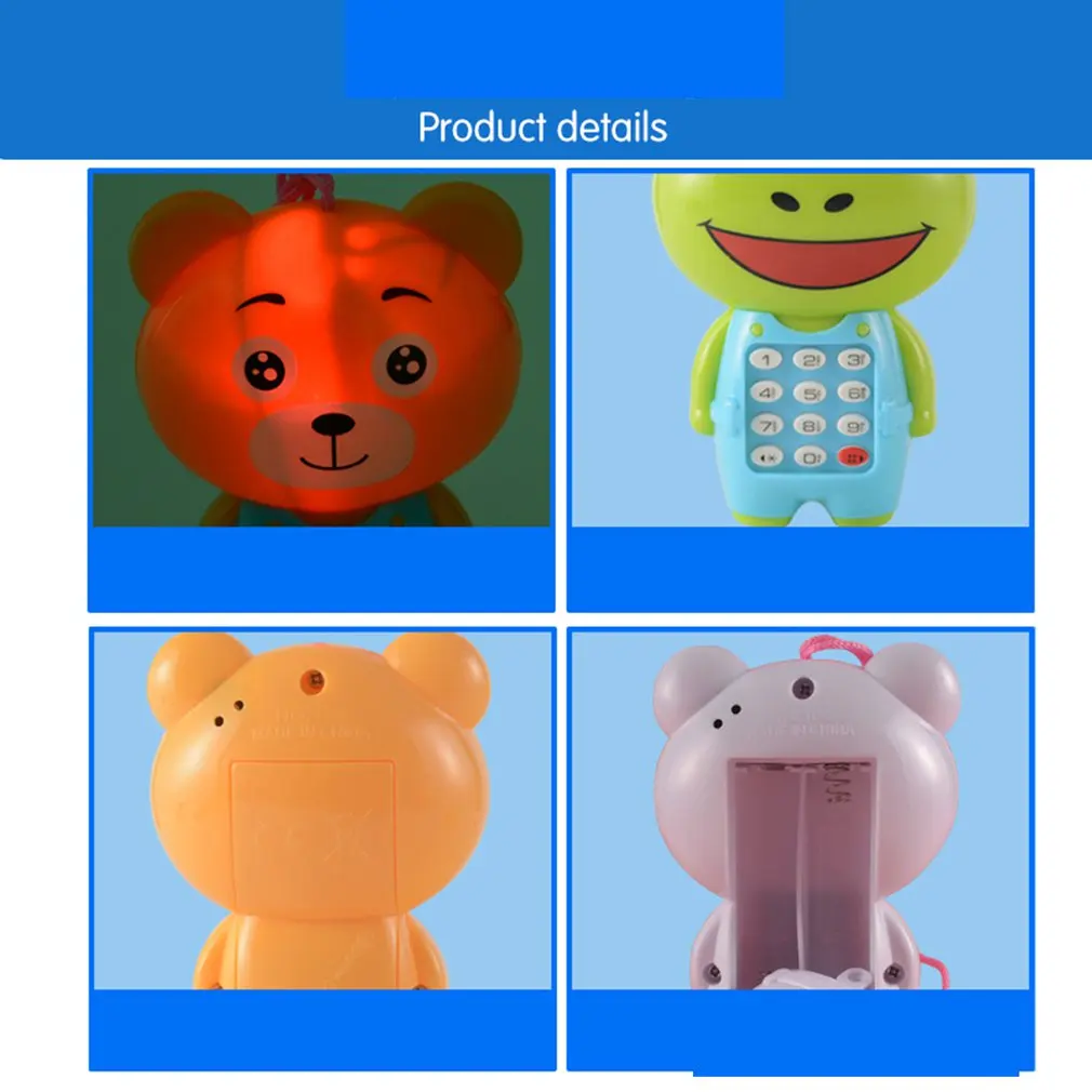 Творческий мультфильм музыкальный мобильный телефон световой детские развивающие маленький подарок детские игрушки