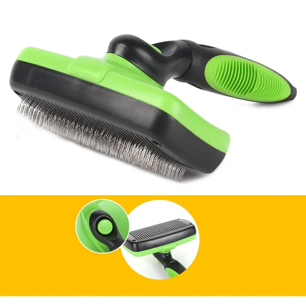 

Professional All-in-one Self Cleaning Slicker Dog and Cat Brush Pet Grooming Tools Strong Durable Puppy Pets Hair Comb Groomer