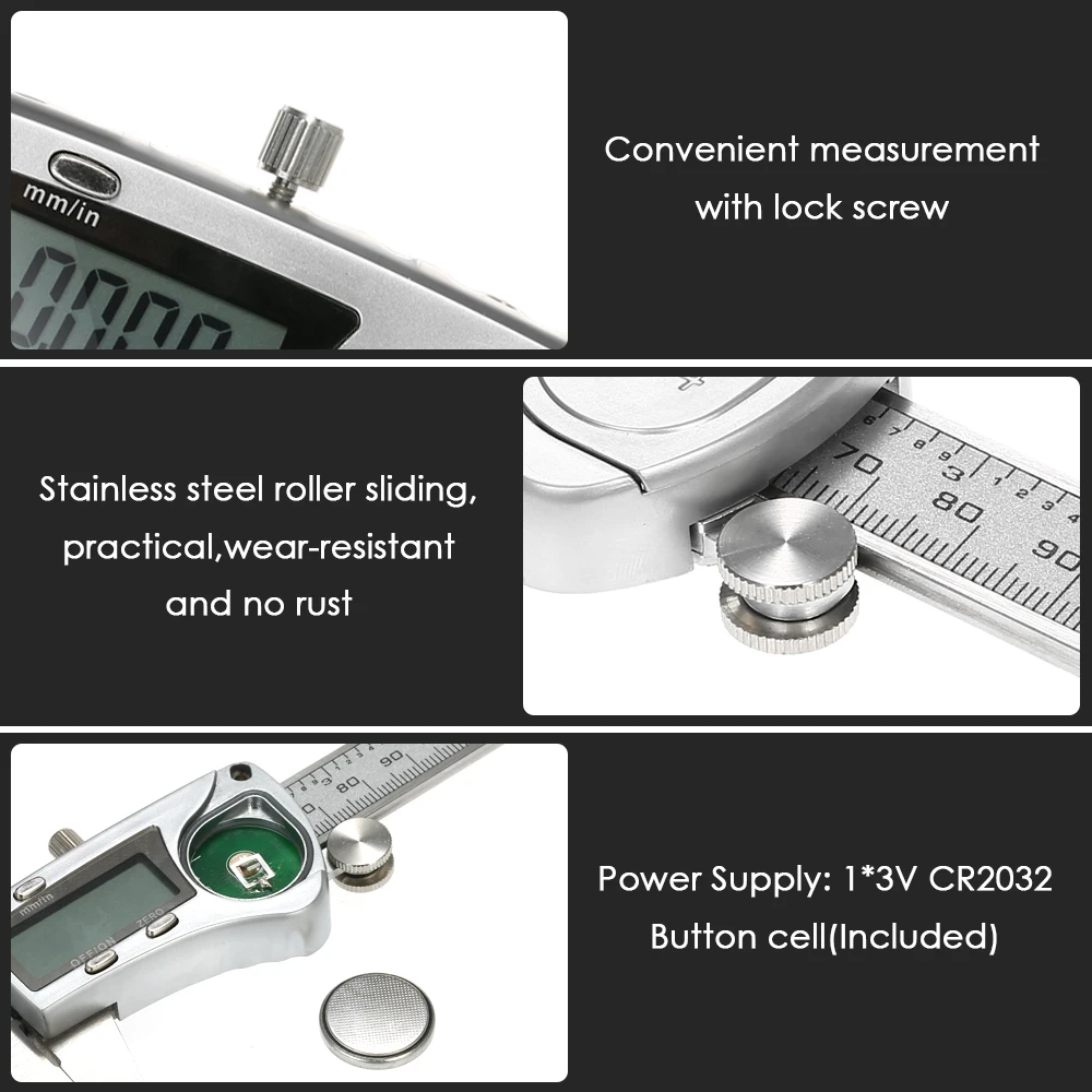 Цифровой штангенциркуль KKMOON 150 мм IP54 водонепроницаемые Штангенциркули из нержавеющей стали с ЖК-дисплеем штангенциркуль измерительная линейка инструменты
