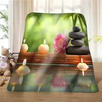 

Custom basalt-stones-and-bamboo (1) Blanket Soft Fleece DIY Your Picture Decoration Bedroom Sofa Multi Size#929-02-002-4