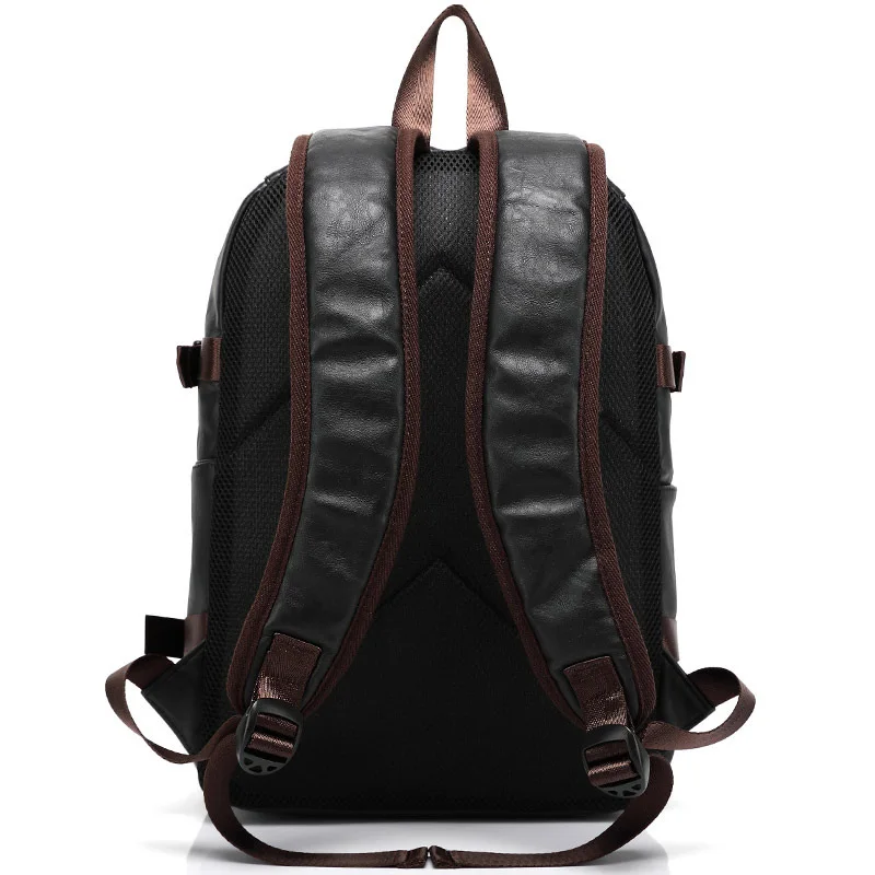 La magia de la Unión de los hombres de cuero Mochila De Cuero casuales de los hombres de Mochila y bolsas de viaje Universidad Occidental estilo hombre Mochila zip